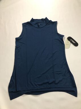 Bermuda Sands Golf Sleeveless Mock Neck Size Medium Blue